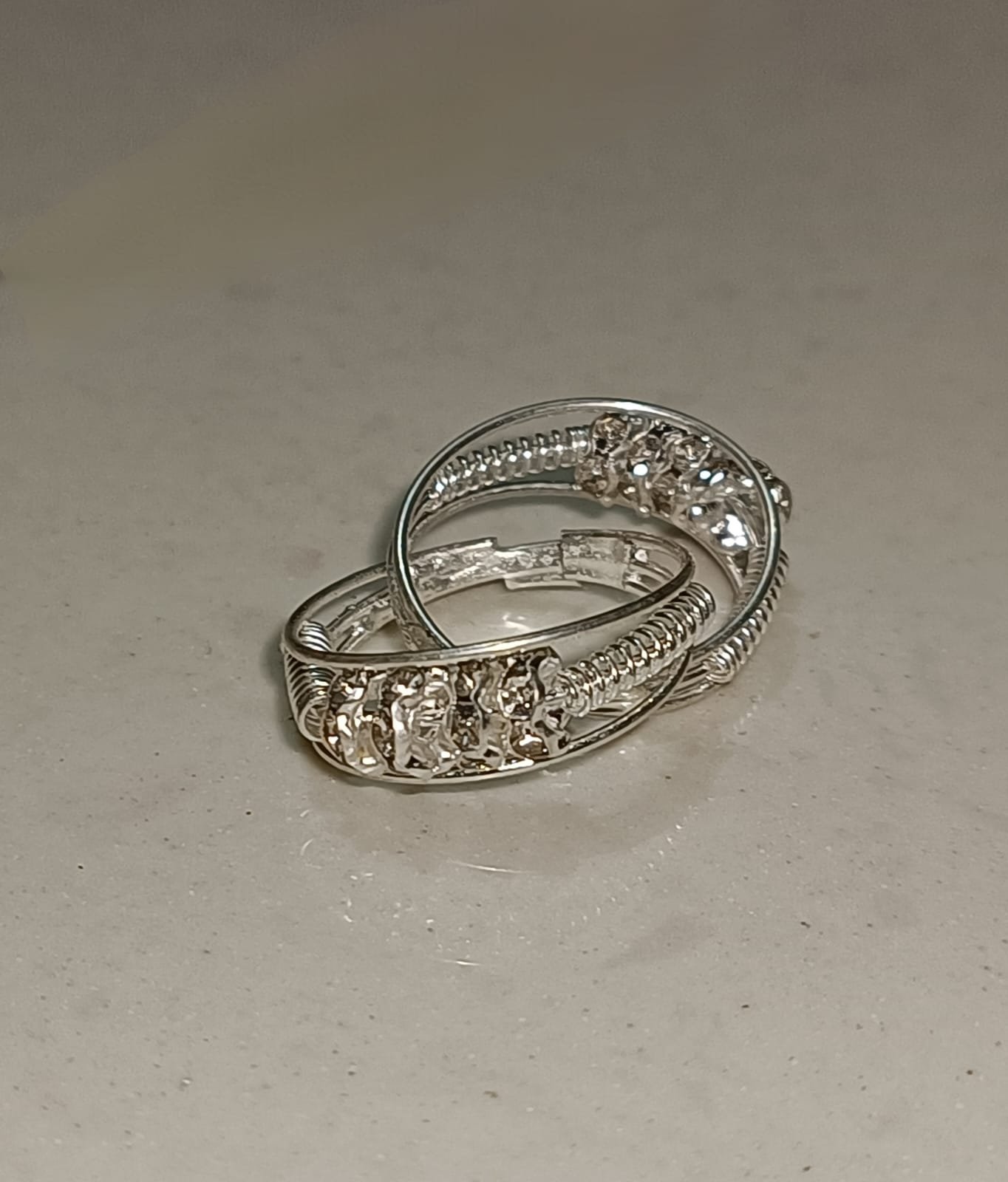 Metal Silver Plated Bichiya Toe Ring for Women